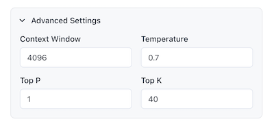 Advanced Settings